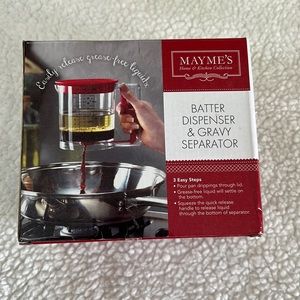 Mayme's Batter Dispenser & Gravy Separator New in Box